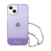 Guess Translucent Pearl Strap - Etui iPhone 14 Plus (fioletowy)