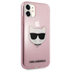Karl Lagerfeld Choupette Head Glitter - Etui iPhone 11 (różowy)