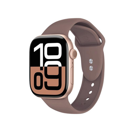 Crong Liquid - Pasek do Apple Watch 44/45/46/49 mm (brązowy)