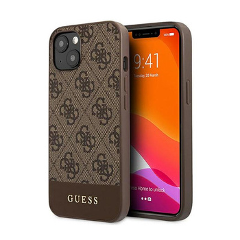 Guess 4G Bottom Stripe Collection - Etui iPhone 13 (brązowy)