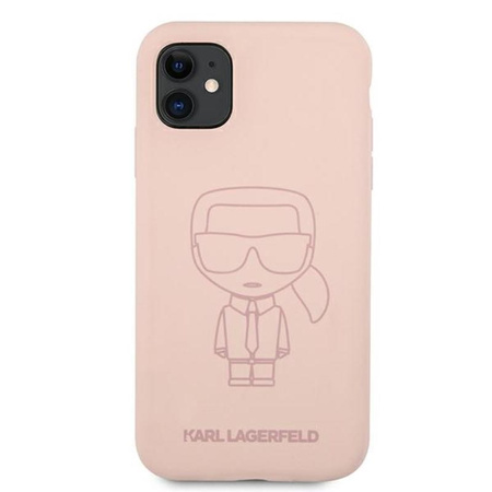 Karl Lagerfeld Silicone Ikonik Outline - Etui iPhone 11 (różowy)