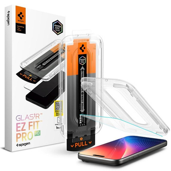 Spigen GLAS.TR EZ Fit Pro - Szkło hartowane do iPhone 17 / 17 Pro / 16 Pro
