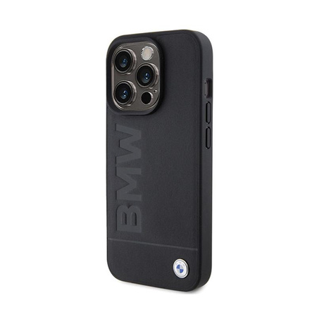 BMW Leather Hot Stamp - Etui iPhone 15 Pro Max (czarny)