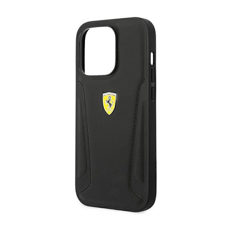 Ferrari Leather Stamp Sides – Etui iPhone 14 Pro (Czarny)