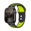 Crong Duo Sport - Pasek do Apple Watch 38/40/41/42 mm (czarny/limonkowy)