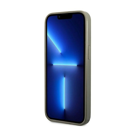 Guess Glitter Flakes Metal Logo Case – Etui iPhone 14 Pro Max (zielony)