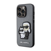 Karl Lagerfeld NFT Saffiano Karl & Choupette - Etui iPhone 14 Pro (Srebrny)