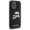 Karl Lagerfeld Silicone Double Heads Print MagSafe - Etui iPhone 16 Pro (czarny)