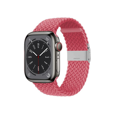 Crong Wave Band - Pleciony pasek do Apple Watch 38/40/41/42 mm (różowy)