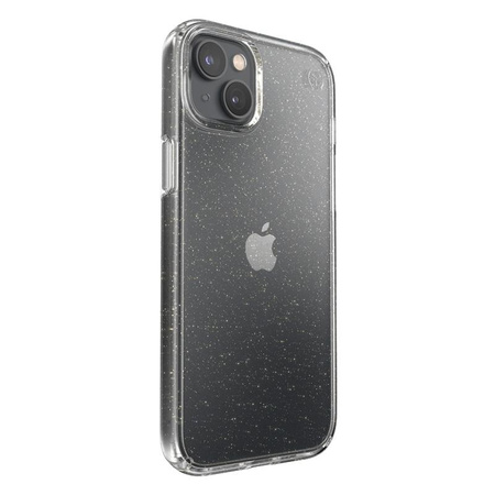 Speck Presidio Perfect-Clear with Glitter - Etui iPhone 14 Plus z powłoką MICROBAN (Clear / Gold Glitter)
