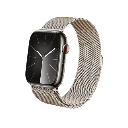 Crong Milano Steel – Pasek ze stali nierdzewnej do Apple Watch 44/45/46/49 mm (szampański)