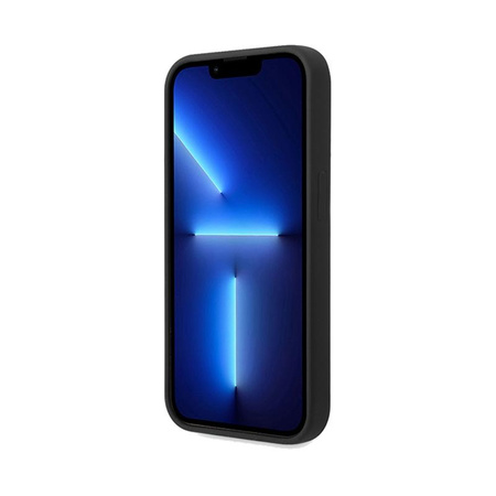 BMW Silicone Blue&Red Stripes M Collection - Etui iPhone 15 Pro Max (czarny)