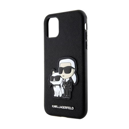 Karl Lagerfeld NFT Saffiano Karl & Choupette - Etui iPhone 11 (Czarny)