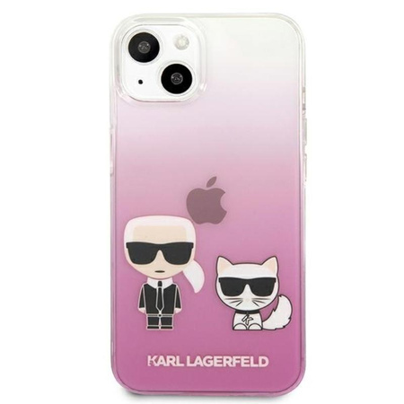 Karl Lagerfeld Ikonik & Choupette - Etui iPhone 13 Mini (różowy)