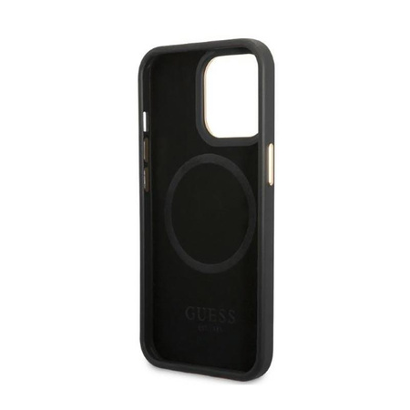 Guess 4G Logo Plate MagSafe - Etui iPhone 13 Pro Max (czarny)