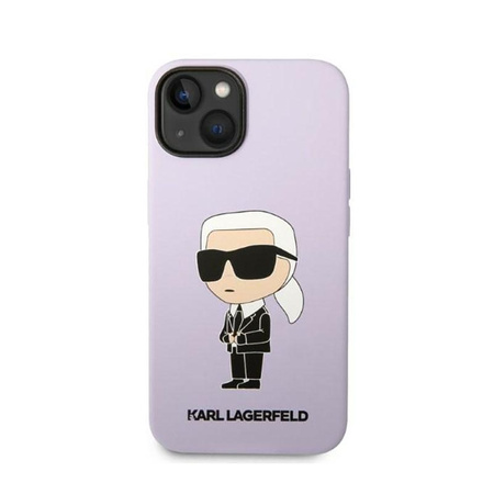 Karl Lagerfeld Silicone NFT Ikonik - Etui iPhone 14 Plus (fioletowy)