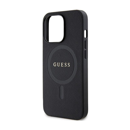 Guess Saffiano MagSafe - Etui iPhone 13 Pro Max (czarny)