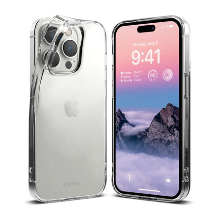 Crong Crystal Slim Cover - Etui iPhone 14 Pro Max (przezroczysty)