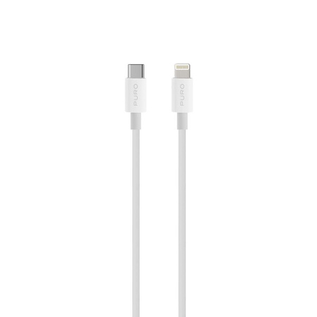 Puro Plain – Kabel połączeniowy USB-C na Lightning MFi 2m (biały)