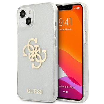 Guess Glitter 4G Big Logo - Etui iPhone 13 (przezroczysty)