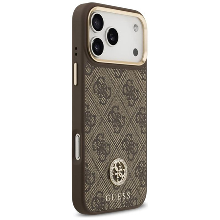 Guess 4G Strass Logo MagSafe - Etui iPhone 17 Pro Max (brązowy)