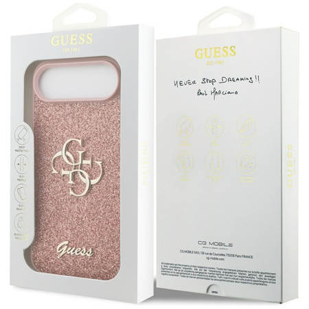 Guess Fixed Glitter Big 4G - Etui iPhone Air (różowy)