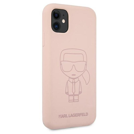 Karl Lagerfeld Silicone Ikonik Outline - Etui iPhone 11 (różowy)
