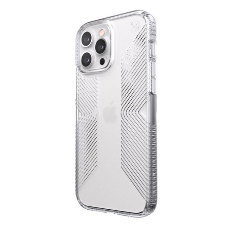 Speck Presidio Perfect-Clear with Grips - Etui iPhone 13 Pro Max / iPhone 12 Pro Max z powłoką MICROBAN (Clear)