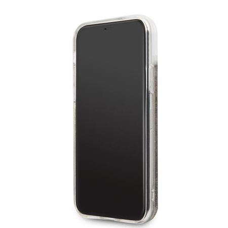 Karl Lagerfeld Logo Karl Liquid Glitter - Etui iPhone 11 (Black/Gold Glitter)