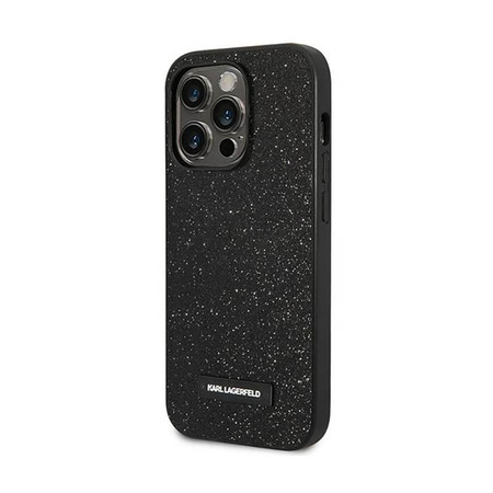 Karl Lagerfeld Glitter Plaque Logo - Etui iPhone 14 Pro (czarny)