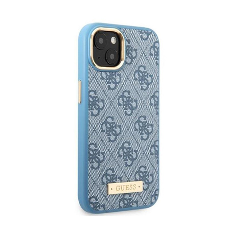 Guess 4G Logo Plate MagSafe - Etui iPhone 13 (niebieski)
