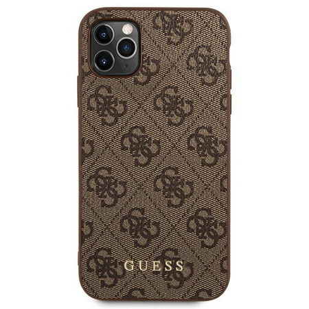 Guess 4G Metal Gold Logo – Etui iPhone 11 Pro (brązowy)