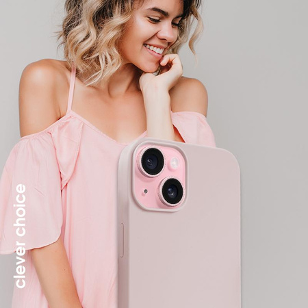 Crong Color Cover Magnetic - Etui iPhone 15 MagSafe (piaskowy róż)