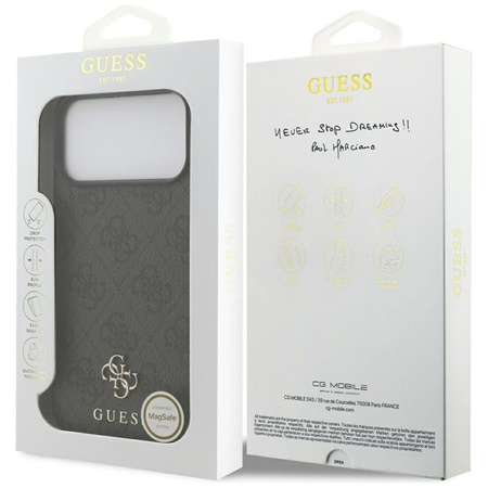Guess 4G Small 4G and Classic MagSafe - Etui do iPhone 17 Pro Max (czarny)
