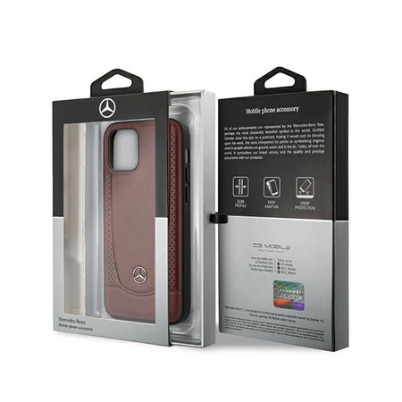 Mercedes Leather Urban Line - Etui iPhone 12 Pro Max (czerwony)
