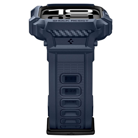 Spigen Rugged Armor Pro V2 – Pasek z obudową do Apple Watch 10 / 11 42 mm (Navy Blue)