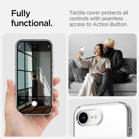 Spigen Liquid Crystal Mag MagSafe - Etui do iPhone 16e (Przezroczysty)