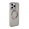 Guess IML Flowers Wreath MagSafe - Etui iPhone 15 Pro Max (czarny)