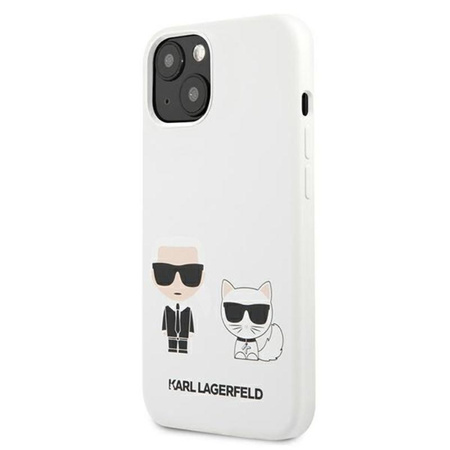 Karl Lagerfeld Silicone Karl & Choupette - Etui iPhone 13 (biały)
