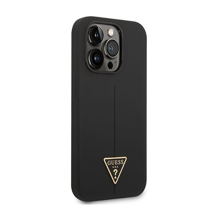 Guess Silicone Triangle Logo - Etui iPhone 14 Pro (czarny)