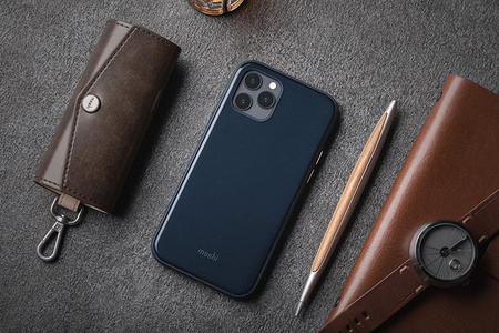 Moshi iGlaze - Etui iPhone 12 / iPhone 12 Pro (system SnapTo) (Midnight Blue)