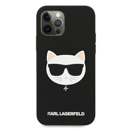 Karl Lagerfeld Choupette Head Silicone - Etui iPhone 12 / iPhone 12 Pro (czarny)