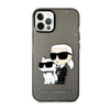 Karl Lagerfeld IML Glitter NFT Karl & Choupette - Etui iPhone 12 / iPhone 12 Pro (czarny)