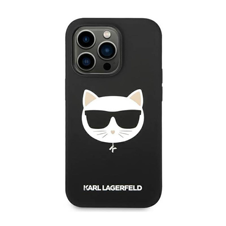 Karl Lagerfeld Choupette Head MagSafe Silicone - Etui iPhone 14 Pro Max (czarny)