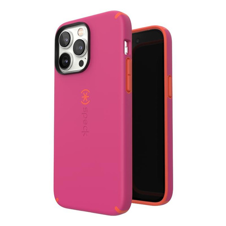 Speck CandyShell Pro + MagSafe - Etui iPhone 14 Pro Max z powłoką MICROBAN (Digital Pink / Energy Red)