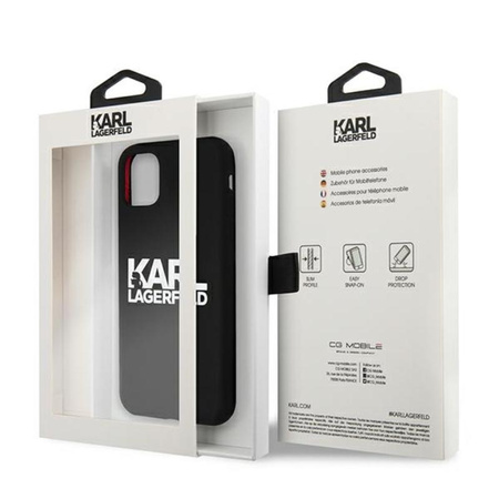 Karl Lagerfeld Silicone Stack Logo - Etui iPhone 11 (czarny)
