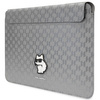 Karl Lagerfeld NFT Saffiano Monogram Ikonik Choupette Sleeve - Etui na notebook 14" (Srebrny)
