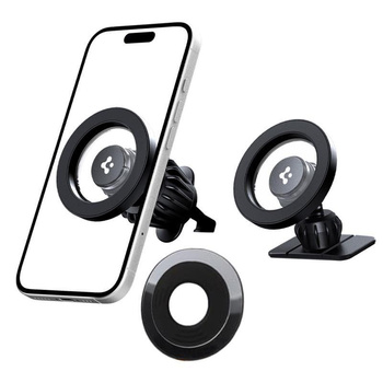 Spigen MFT13 Magnetic Dashboard & Vent Car Mount - Magnetyczny uchwyt samochodowy MagSafe (Czarny)