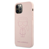 Karl Lagerfeld Silicone Ikonik Outline - Etui iPhone 12 / iPhone 12 Pro (różowy)