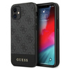 Guess 4G Bottom Stripe Collection - Etui iPhone 12 mini (szary)